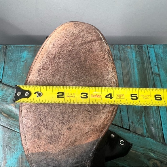 Larry Mahan Vintage Leather Lace up Ankle Boots Size 9.5 EE Western - Picture 14 of 15